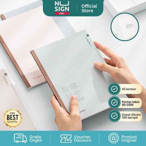 [EZO.7002002] Nusign Soft Cover Notebook / Buku Tulis A5 B5 40 Lembar Soft NS28X
