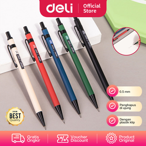 [EZO.7002005] Deli Mechanical Pencil / Pensil Mekanik/pensil cetek 0.5 mm S1239