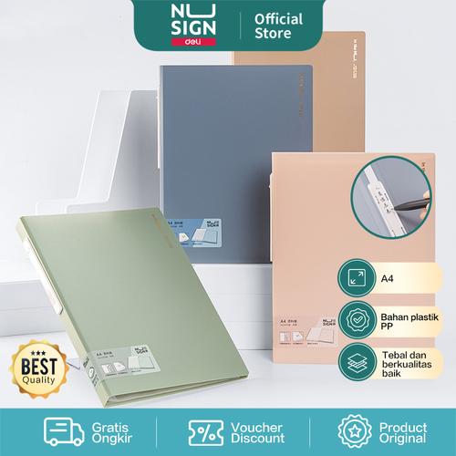 [EZO.7000669] Nusign Display Book File Map Clear Holder A4 30 40 60 Slot NS16X