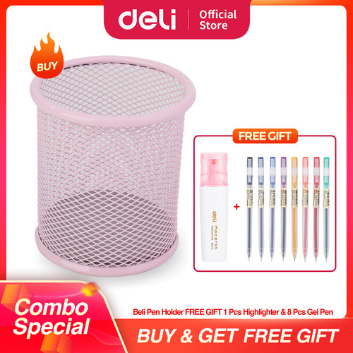 [EZO.7002037] COMBO SUPER HEMAT (Deli Pen holder, Highlighter, Gel pen)
