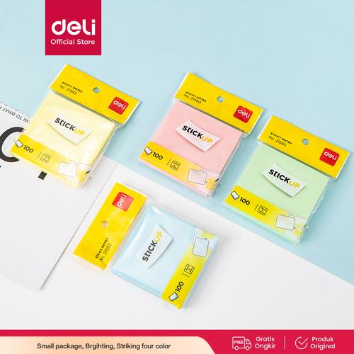 [EZO.7000710] Deli Sticky Notes / Memo Tempel 8cm Berbagai Warna 100 Lembar 21583