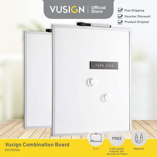 [EZO.7002047] Vusign Combination Board / Combo Papan Tulis Memo 2in1 40x30cm KK3496A