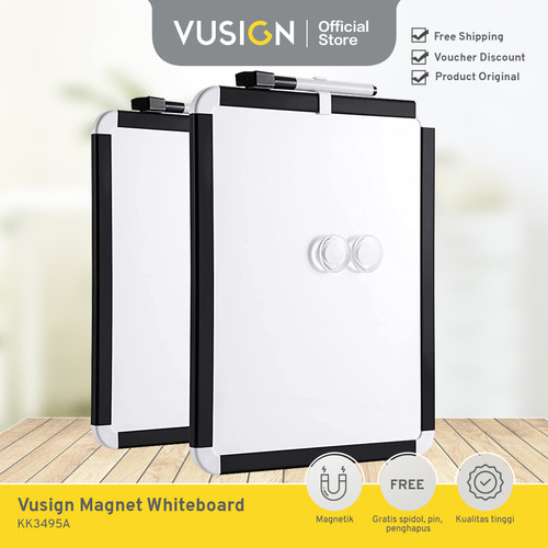 [EZO.7002048] Vusign Magnet Whiteboard / Papan Tulis Magnet Gantung 28x22cm KK3495A