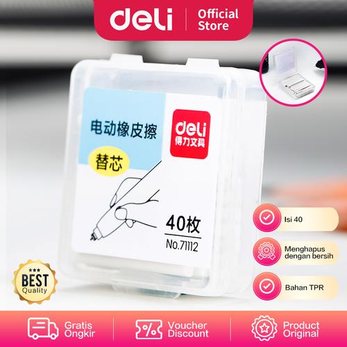 [EZO.7002051] Deli Electric Eraser Refill / Isi Ulang Penghapus 2.5mm Isi 40 71112