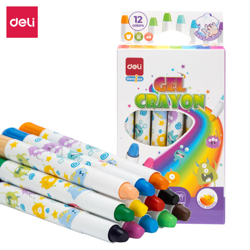 [EZO.7000677] Deli Gel Crayon / Krayon 12 24 Warna Tidak Mengotori Tangan EC211