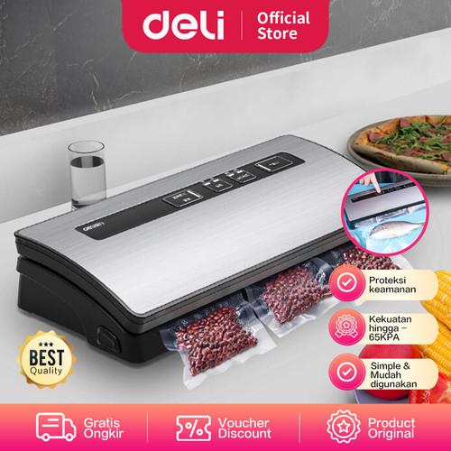 [EZO.7002053] Deli Vacuum Sealer / Vakum Press Plastik Portable 110watt -65KP W14890