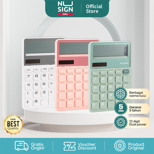 [EZO.7002054] Nusign Desktop Calculator / Kalkulator Meja Warna Pastel Lucu ENS042