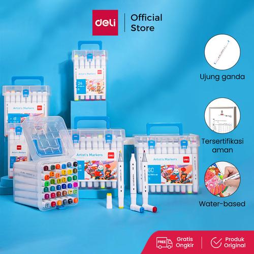 [EZO.7000681] Deli Sketch Marker/Water-based Marker/Spidol Sketsa Double Tip 70816
