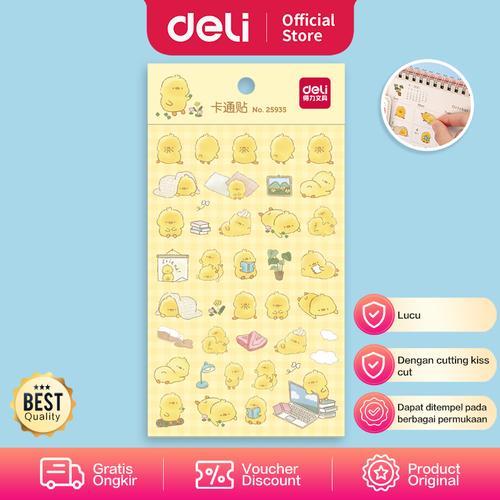[EZO.7002015] Deli Cartoon Sticker / Stiker Kartun Plastik PVC Lucu 25935