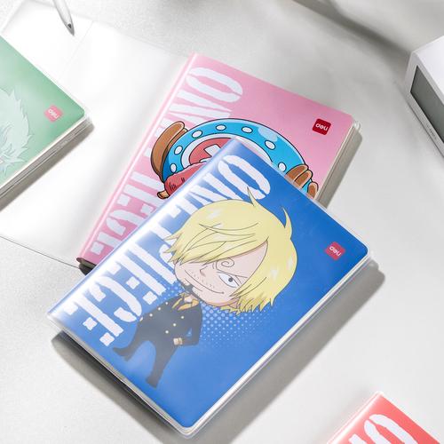 [EZO.7002058] Deli Buku Tulis Sampul Plastik Kartun One Piece PVC A5 72Halaman EN008