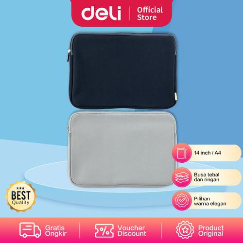 [EZO.7002061] Deli Laptop Bag / Tas Laptop Ukuran 14 Inch Sangat Lembut EL201
