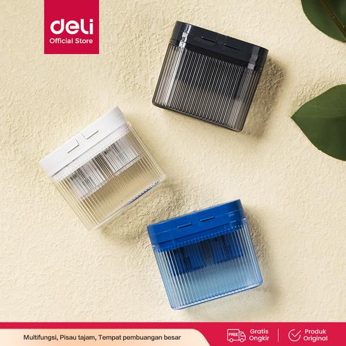 [EZO.7000724] Deli Pencil Sharpener / Rautan untuk pensil Biasa dan Jumbo EH553