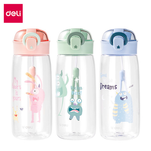 [EZO.7002019] Deli Water Bottle / Botol Minum Anak 480 600 ML BPA Free 17661 17662