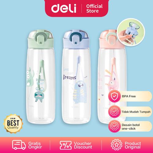 [EZO.7002019] Deli Water Bottle / Botol Minum Anak 480 600 ML BPA Free 17661 17662
