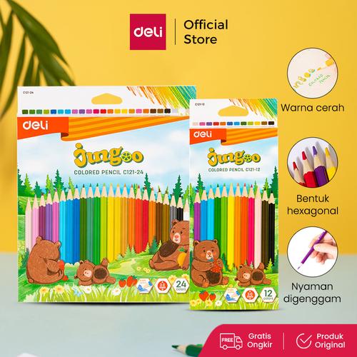 [EZO.7000730] Deli Colored Pencil / Pensil Warna Lucu Pewarnaan Cerah EC121-XX