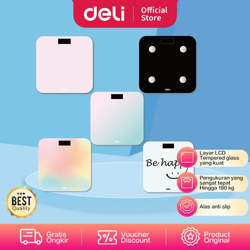 [EZO.7000732] Deli Body Scale / Timbangan Badan Hingga 150+ KG Akurasi Tinggi E86120