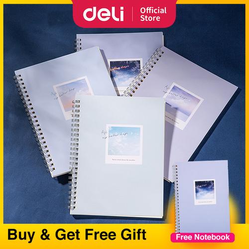 [EZO.7000693] DELI BUY3 GET4 Spiral Notebook, Soft Cover Notebook, Buku Sekolah
