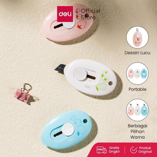 [EZO.7000733] Deli Mini Cutter / Pisau Kecil Portabel Lucu pisau tajam SK5 E2050F
