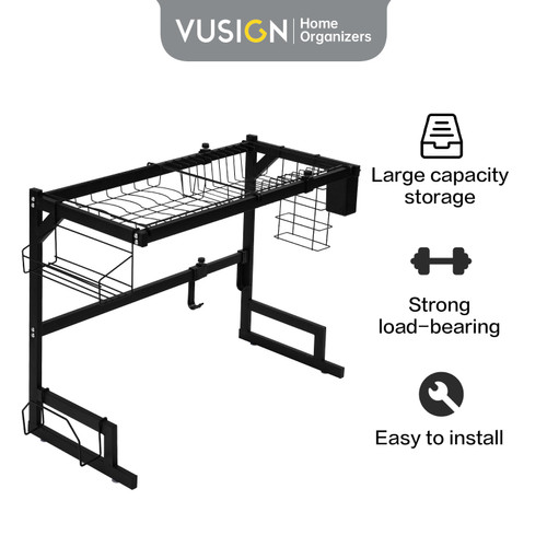 [EZO.7000695] Vusign Adjustable Sink Rack / Rak Piring Dapur /rak Wastafel VS70X