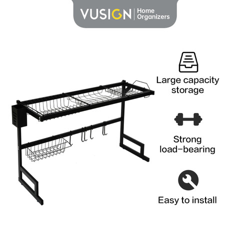 [EZO.7000697] Vusign Sink Rack / Rak Piring Dapur wastafel Stainless 85 CM Kokoh