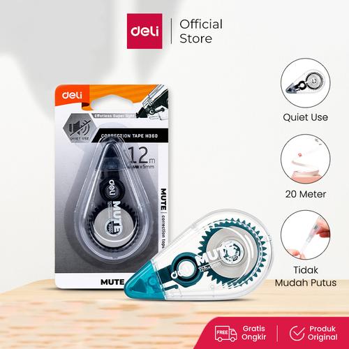 [EZO.7000698] Deli Correction Tape / Pita Koreksi 20 Meter Tidak Mudah Putus EH360