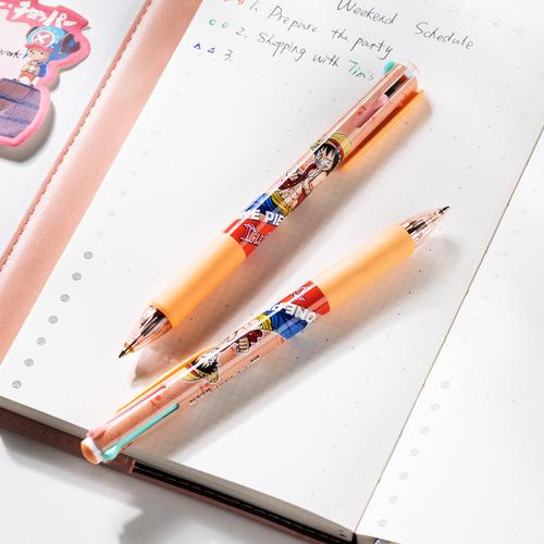 [EZO.7002068] Deli BallPoint / Pulpen 0.7 mm Kartun One Piece 4 Tinta in 1 CQ172