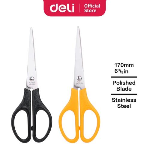 [EZO.7002069] Deli Scissors Gunting Bahan baja tidak mudah berkarat 170mm 0603