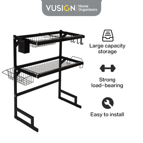 [EZO.7000701] Vusign Sink Rack/Rak Piring Dapur/Rak Wastafel Stainless 65cm VS70X