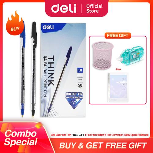 [EZO.7000705] COMBO SUPER HEMAT (Deli Ballpoint Pen / Pulpen Bolpoin)