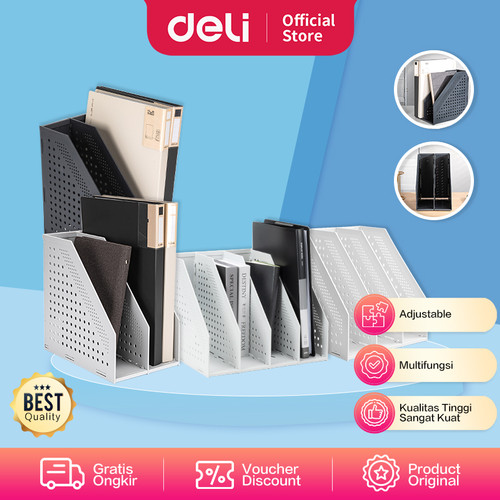 [EZO.7002077] Deli Document Desk Organizer / Rak Kertas Slot dapat diatur E7899X