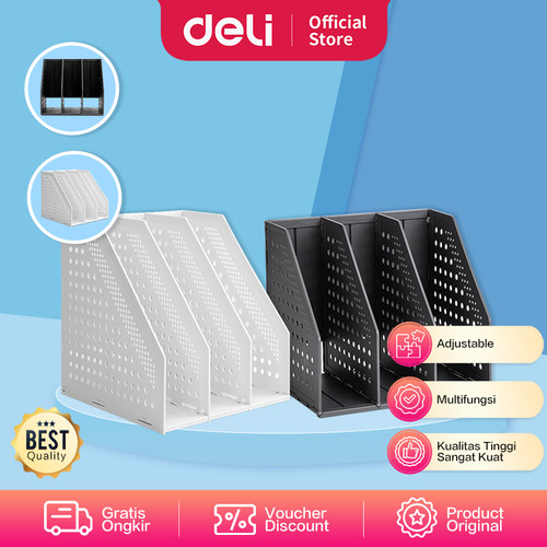 [EZO.7002078] Deli Document Desk Organizer / Rak Kertas Mempunyai 3Slot E79003