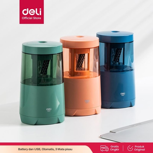 [EZO.7000755] Deli Electric Pencil Sharpener / Rautan Otomatis Edisi One Piece EH507