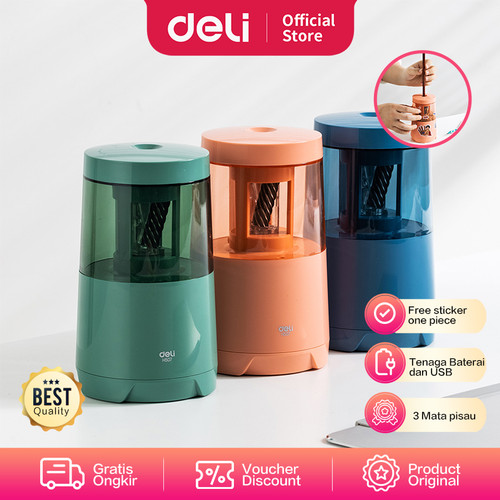[EZO.7000755] Deli Electric Pencil Sharpener / Rautan Otomatis Edisi One Piece EH507