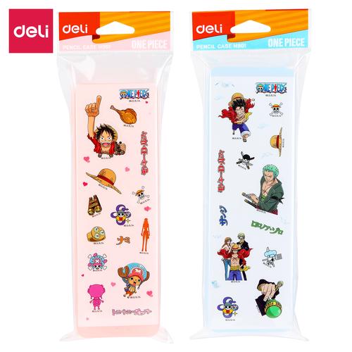 [EZO.7000756] Deli Plastic Pencil Case/ Tempat Pensil Dengan Sticker One Piece EH901