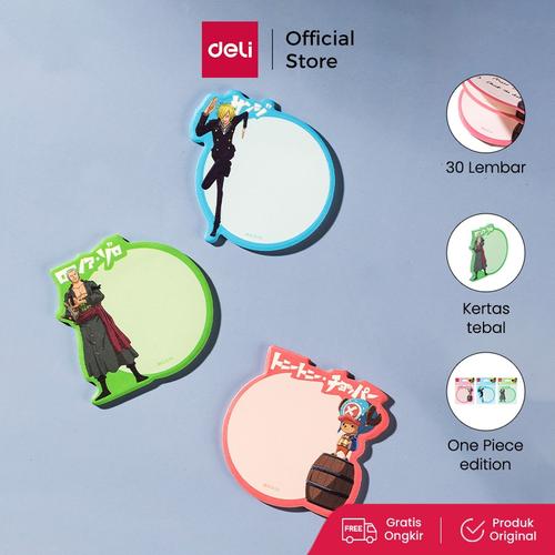 [EZO.7000760] Deli Sticky Notes / Memo Pad Edisi One Piece 30Lmbr Kertas Tebal EA040
