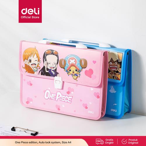 [EZO.7000762] Deli School Briefcase / Tas Dokumen A4 Lucu Kartun One Piece EF620