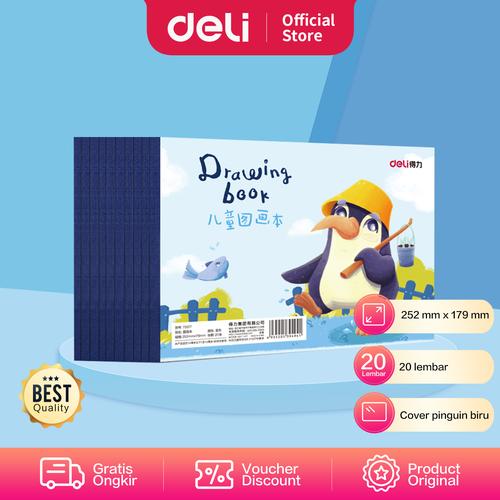 [EZO.7000805] Deli Painting Book / Buku Gambar 20Lmbr Kertas Tebal 73377