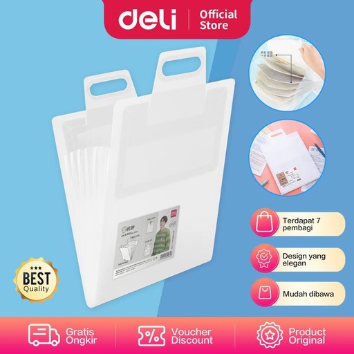 [EZO.7002177] Deli School Expanding File / Folder Map penyimpanan 7 Sekat 72601