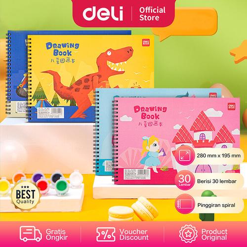 [EZO.7000810] Deli Cute Painting Book / Buku Gambar Design Lucu 100g 30 lembar 73351