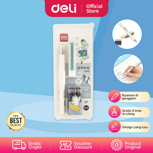 [EZO.7002184] Deli Fountain Pen / Pulpen Kaligrafi EF tip design lucu A949