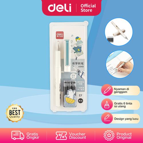 [EZO.7002184] Deli Fountain Pen / Pulpen Kaligrafi EF tip design lucu A949