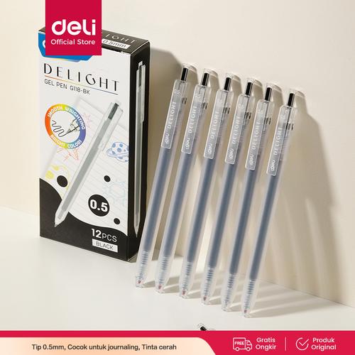 [EZO.7000812] Deli Gel Pen / Pulpen Gel 0.5 mm Berbagai Macam Warna EG118