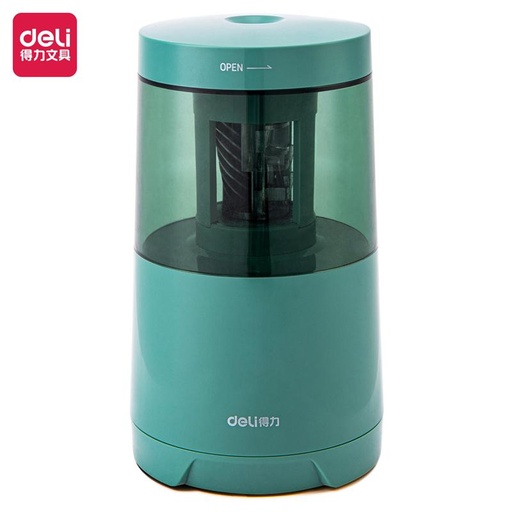 [EZO.7002191] Deli Electric Pencil Sharpener/Rautan Pensil Otomatis Pisau Baja 71204