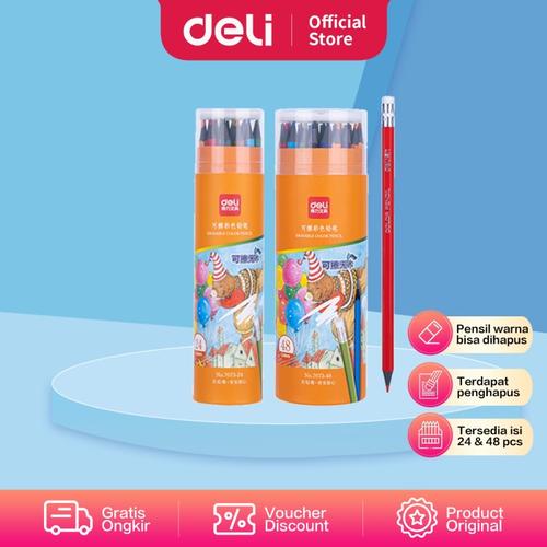 [EZO.7000814] Deli Erasable Colored Pencil / Pensil Warna dapat di hapus 7073