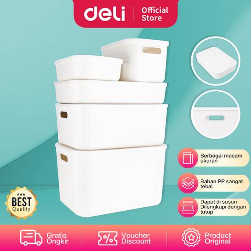 [EZO.7000777] Deli Vusign Storage Box / Kotak Organizer Bahan Plastik Tebal VS4XX