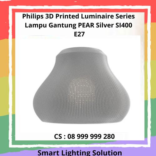 [EZM.1070212] Philips 3D Printed Luminaire Series Lampu Gantung PEAR SILVER E27