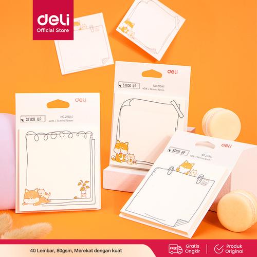[EZO.7002194] Deli Memo / Sticky Notes Cartoon Edition 40 lembar 80gsm 74*74mm 2154X