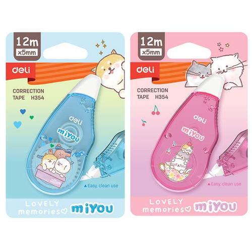 [EZO.7000823] Deli Correction Tape/ Tip-ex Kertas Edisi Miyou 20Meter/12Meter EH35X