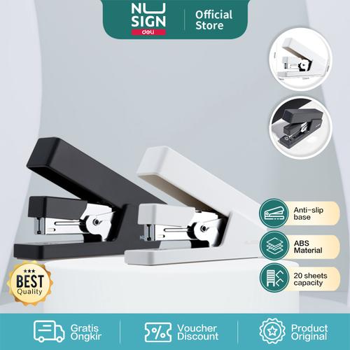 [EZO.7002132] Deli Nusign Effortless Stapler / Staples Hemat Tenaga 20 Lembar NS081