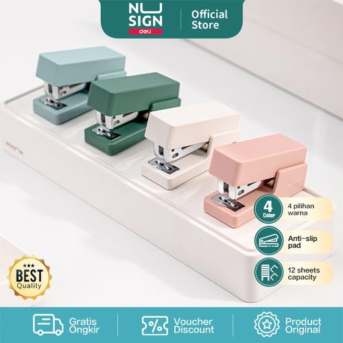 [EZO.7000789] Deli Nusign Stapler/Stapler Mini Kapasitas Kertas 12lbr+Refill NS083-X